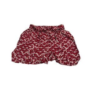 Red Floral Womens Shorts S/M  Lightweight and Comfortable